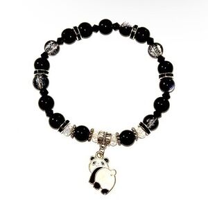 Panda pendant stretch bracelet